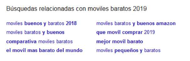 busquedas relacionadas de google