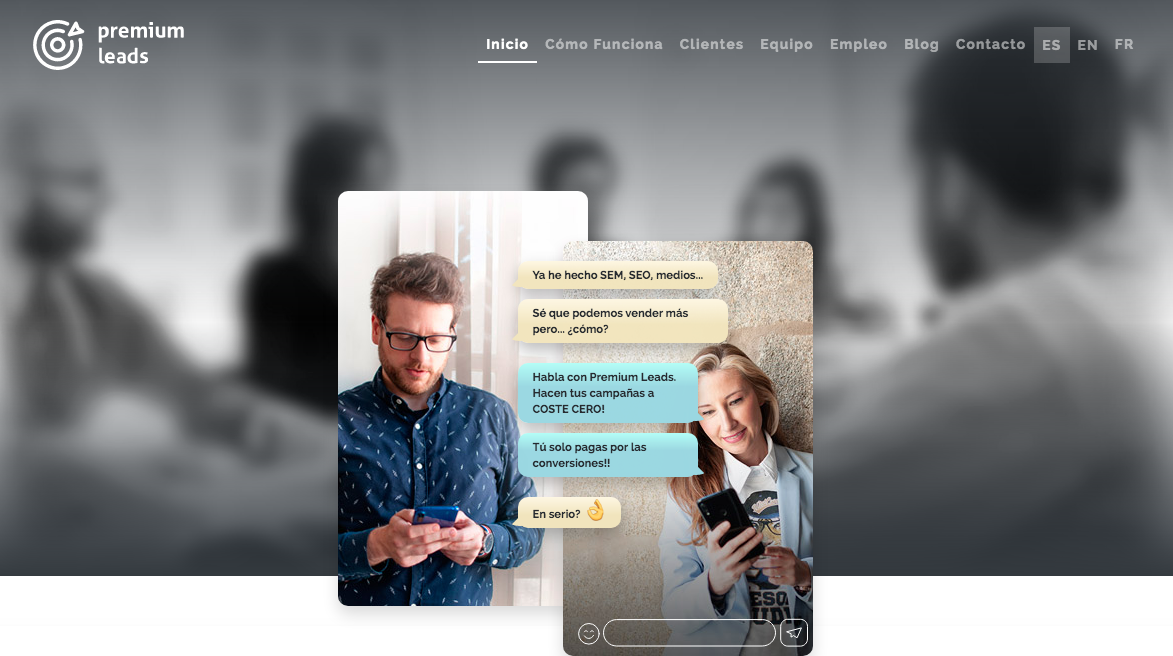 Nueva web Premium Leads