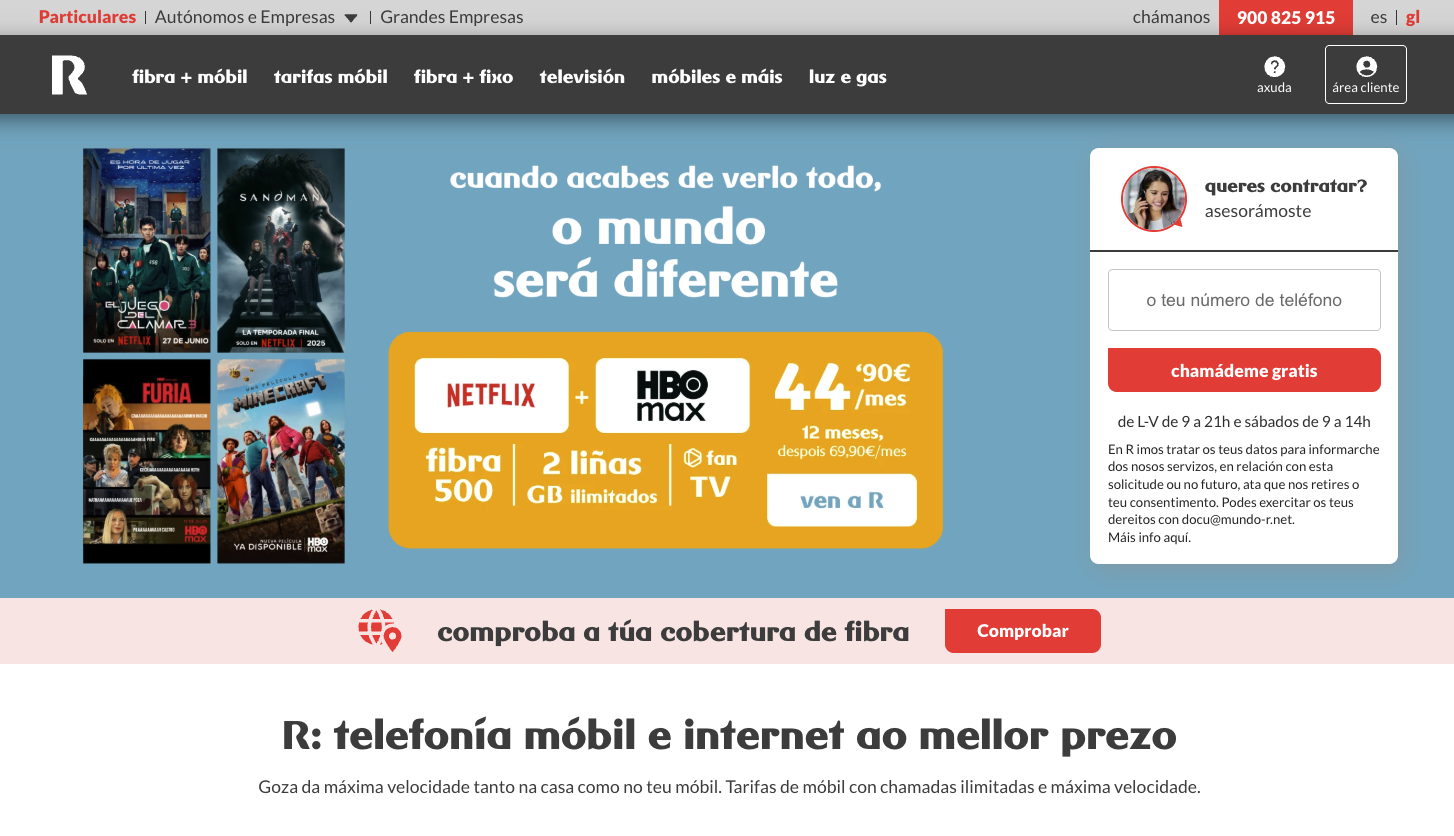 Detalle de la web de Mundo R